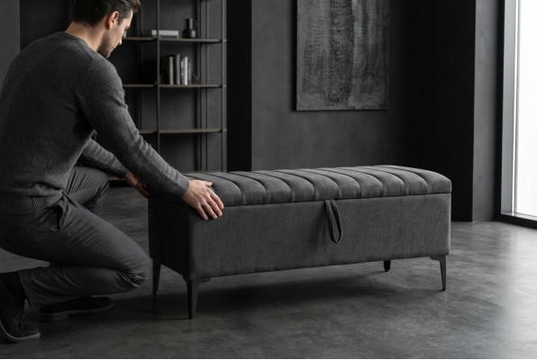 Design Hocker Design Polster Fußhocker Ottomane Sitz Textil Chaise Lounge Pufa