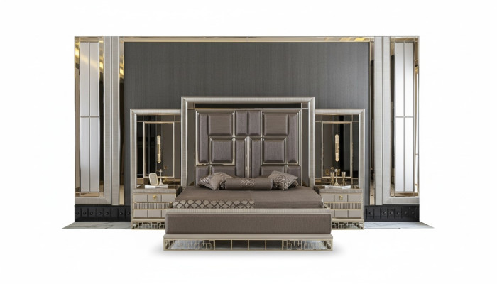 Bett Braun Elegantes Schlafzimmer Design Schön Luxus Doppel Betten