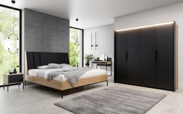 Kleiderschrank Schwarz Luxus Holz Schlafzimmer Elegantes Schrank Design Modern