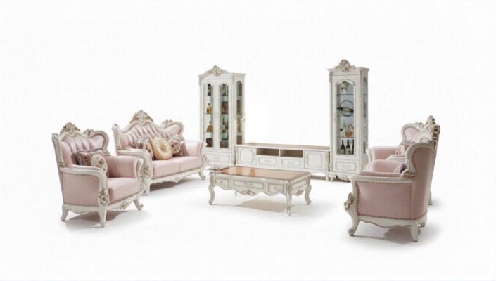 Vitrine Weiß Luxus Wohnzimmer Möbel Holz Design Glasschrank Vitrine Klassische