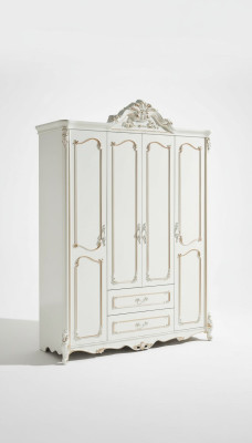 Kleiderschrank Weiß Elegantes Schlafzimmer Design Klassische Möbel Luxus