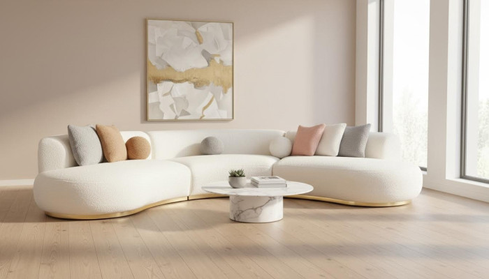 Wohnlandschaft Couch xxl Sofa Big Couchen Ovale Eckgarnitur Stoffsofa