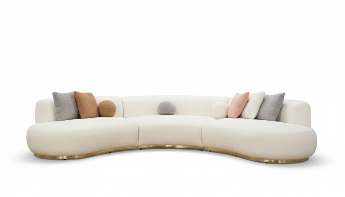 Wohnlandschaft Couch xxl Sofa Big Couchen Ovale Eckgarnitur Stoffsofa
