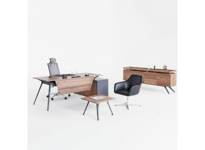 Schreibtisch Couchtisch Sideboard Büro Arbeitszimmer Braun Modern Holz