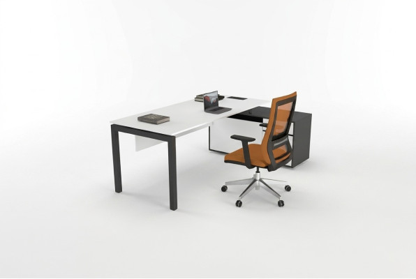 Weißer Arbeitstisch Computertisch Bürotische Holzmöbel Schreibmöbel Modern
