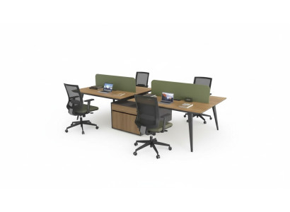 Bürotisch Arbeitstisch Bürogruppe für 4 Personen Schreibtische Schreibmöbel