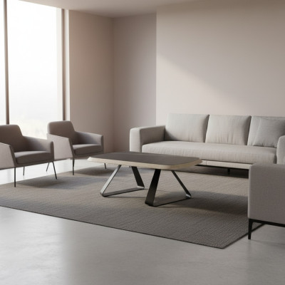 Arbeitszimmer Couchtisch Modernes Design Kaffetisch Braun Holzmöbel Neu