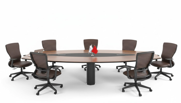 Konferenztisch Großer Besprechungstisch Edle Designer Möbel Holzmöbel