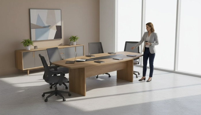 Großer Bürotisch Besprechungstische Konferenzmöbel Büroeinrichtung Design
