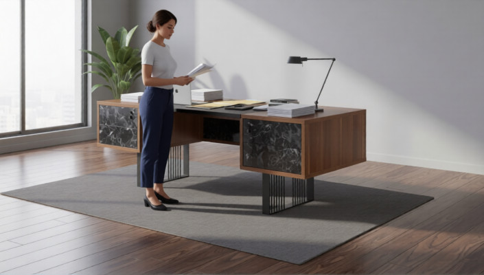 Massivholz Schreibtisch Arbeitszimmermöbel Büroeinrichtung Designer Möbel