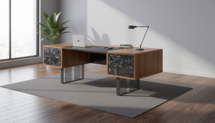 Massivholz Schreibtisch Arbeitszimmermöbel Büroeinrichtung Designer Möbel
