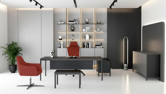 Eckschreibtisch Sideboard Couchtisch Arbeitszimmer Modern Holz Schwarz