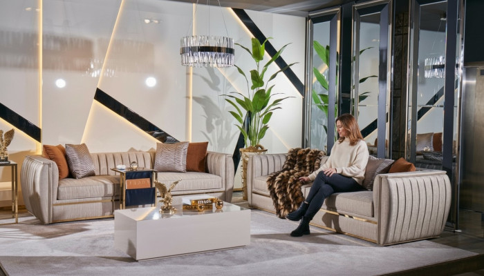 Polstergarnitur 3+3 Sofa Couchtisch Garnitur Couch Stoff Sofagarnitur 3tlg.