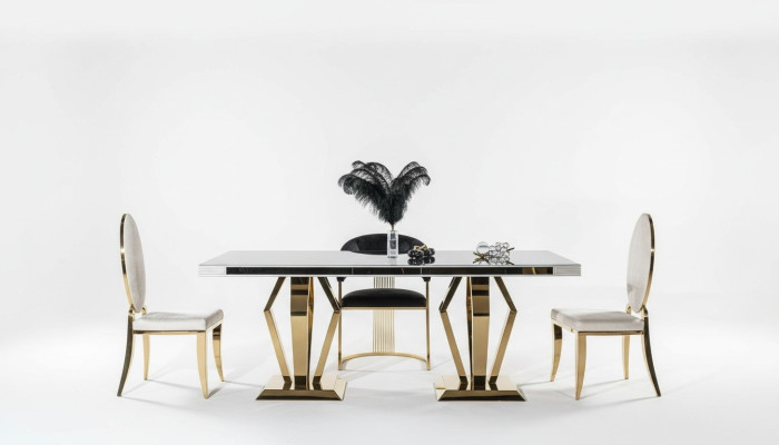 Luxus Tische Esszimmer Tisch Esszimmer Moderner Edelstahl Weiß