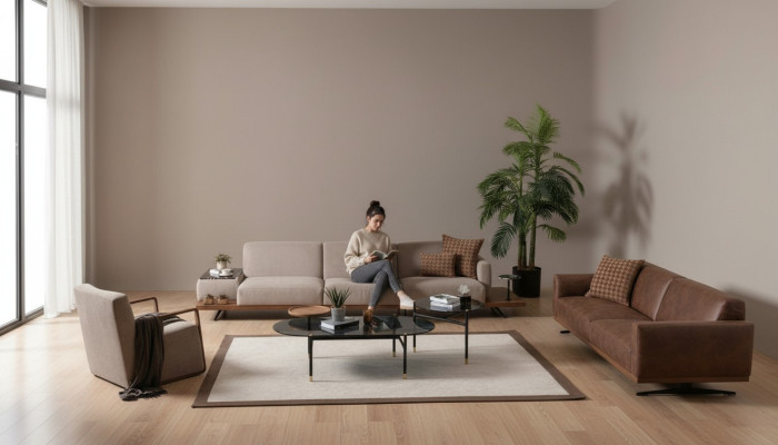 Luxus Sofagarnitur Sofas 4+3+1 Sitz Sessel 2x Couchtisch 4tlg
