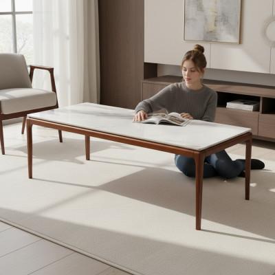 Modern Tisch Wohnzimmertisch Couchtisch Kaffeetisch Designer braun