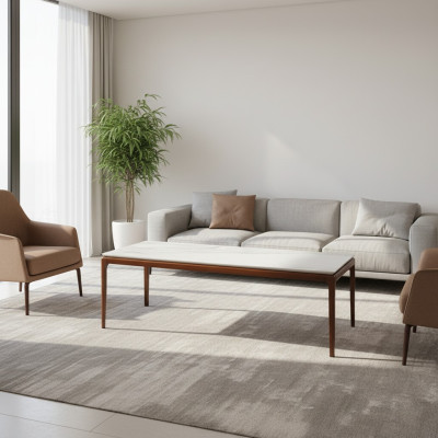 Modern Tisch Wohnzimmertisch Couchtisch Kaffeetisch Designer braun