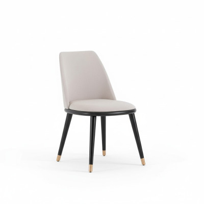 Designer Mega komfortabler beige Esszimmerstuhl im modernen Stil