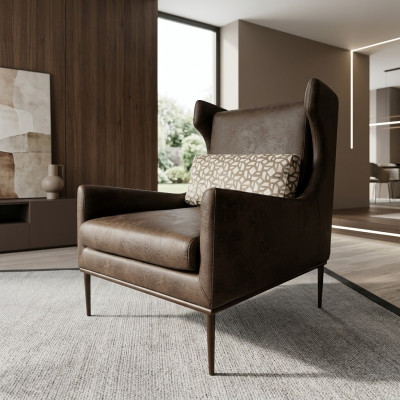 Wohnzimmer Sessel Sitz Modernes Design Braun Stil Modern Luxus Neu