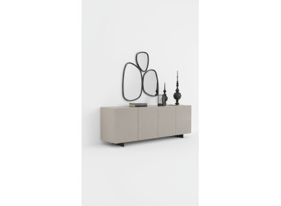 Wohnzimmer Spiegel Anrichte Schrank Edle Design Luxus 2tlg. neu Beige