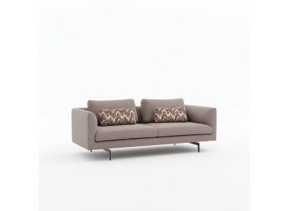 Wohnzimmer Sofa Polster 3 Sitzer Couchen Sitzgarnitur Textil grau