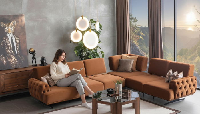Wohnlandschaft Sofa L-Form Couch Garnitur Design Modern Sofas Ecksofa
