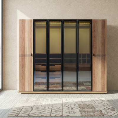 Durchsichtiger Kleiderschrank Möbel Luxus Design Einrichtung Schlafzimmer