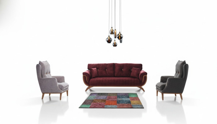 Wohnzimmer Sofagarnitur 3 3 1 1 Sitzer Couch Polster Garnitur Textil Design