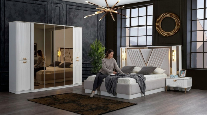 Modernes elegantes Schlafzimmermöbel-Set im luxuriösen Design und zeitgemäßem Stil