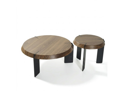 Couchtisch Beistelltisch Designer Tisch Rund Braun Wohnzimmertisch Neu