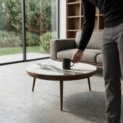 Luxus Couchtisch Holz Möbel Moderne Einrichtung Tisch Beistelltisch Neu