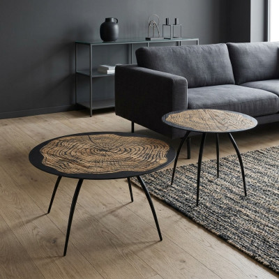 Luxus Design Couchtische Schwarz Runder Tische Wohn Zimmer Beistell 