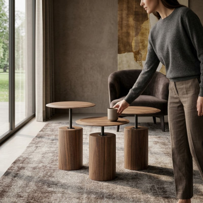 Luxus Design Couchtische Kaffee Beistell Tische Wohnzimmer Holz 3 tlg