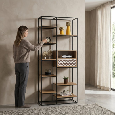 Bücherregal Design Regal Holzregal Standregal Aktenregal Büroregal Neu