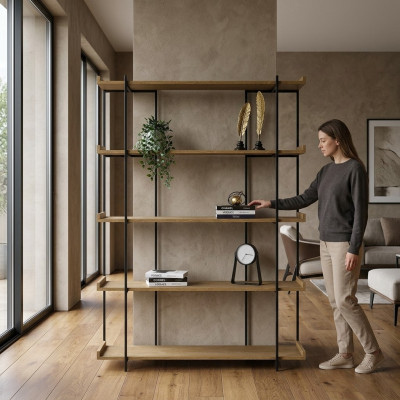 Standregal Regal Bücherschrank Bücherregal Wohnzimmer Holz Design Neu