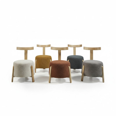 Design Stuhl Stühle Luxus Garnitur Textil Polster Gruppe 5x Set Relax Club