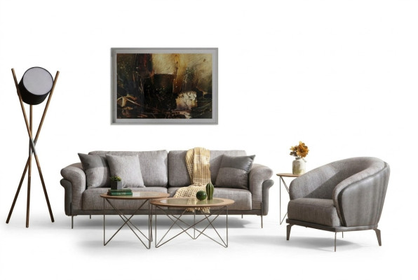 Sofagarnitur 3+1 Sitzer Polstergarnitur Sofas Sessel Luxus 2x Couchtische Set