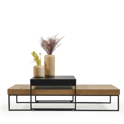 Loft Holz Couchtisch Tisch Beistelltisch Wohnzimmertisch Holz Tisch