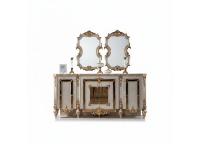 Sideboard Kommoden Anrichte Möbel Modern Garnitur Set 2tlg Spiegel Neu
