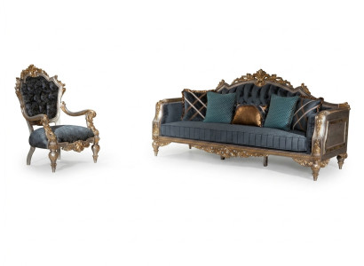 Sofagarnitur 3+1 Sitz Couch Sitz Polster Couchtisch 3tlg. Set Garnitur Möbel
