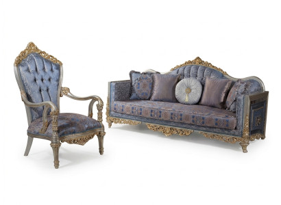 Barock Sofa Chesterfield 3+1 Sitzer Couchtisch Sofagarnitur Möbel Polster