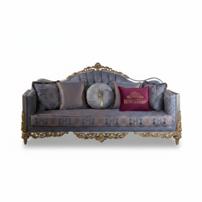 Design Sofa 3 Sitzer Polster Luxus Klassische Textil Sofas Chesterfield