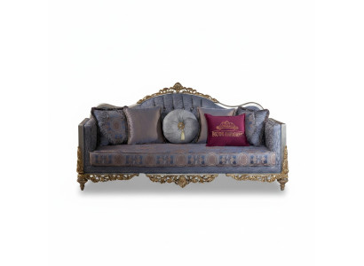 Design Sofa 3 Sitzer Polster Luxus Klassische Textil Sofas Chesterfield