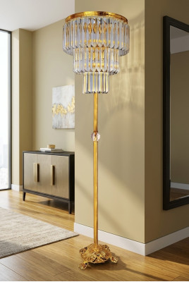 Stehleuchte Leuchten Gold Möbel Leuchte Steh Wohnzimmer Neu Modern