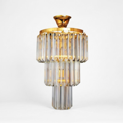 Kronleuchter Decken Design Luxus Crystal Gold Wohnzimmer Stil Modern