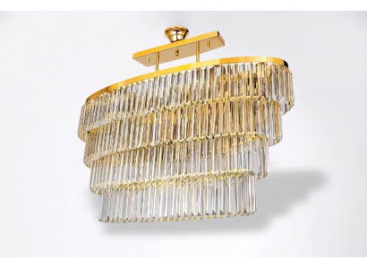 Kronleuchter Decken Pendel Luxus Kristall Gold Wohnzimmer Kronleuchter