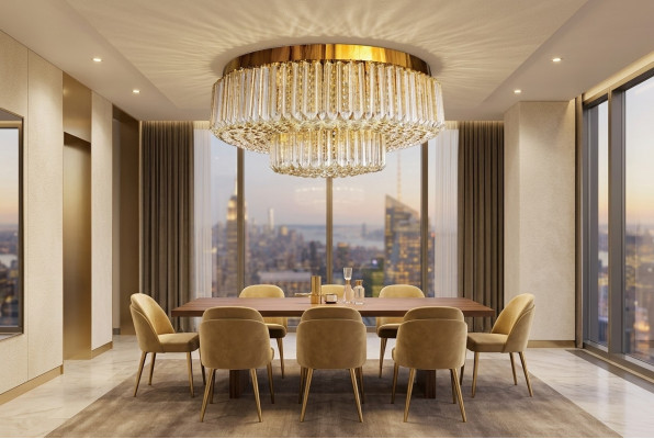 Kronleuchter Decken Leuchte Luxus Runder Luster Lampe gold Leuchten