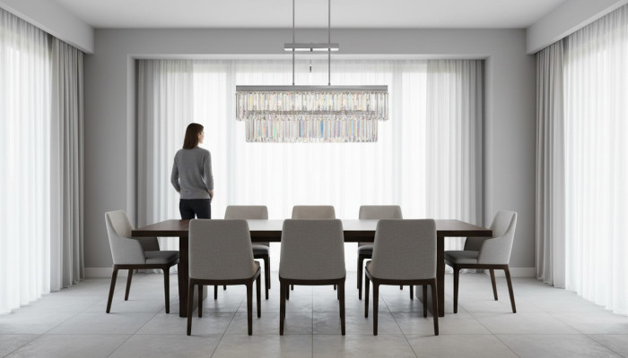 Kronleuchter Deckenleuchte Stil Moderne Wohnzimmer neu grau