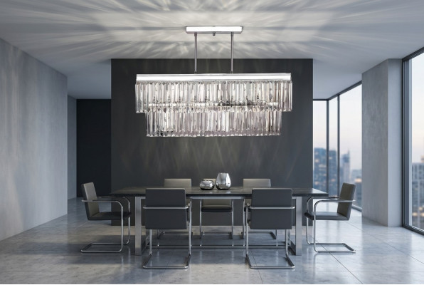 Kronleuchter Deckenleuchte Stil Moderne Wohnzimmer neu grau