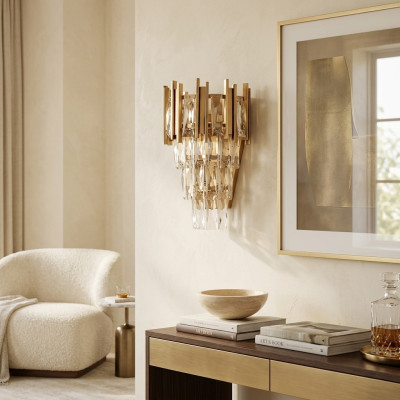 Wohnzimmer Kronleuchter Deckenlampe Hängeleuchte gold Schlafzimmer